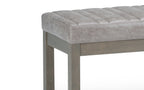 Casey Ottoman Bench in Distressed Vegan Leather