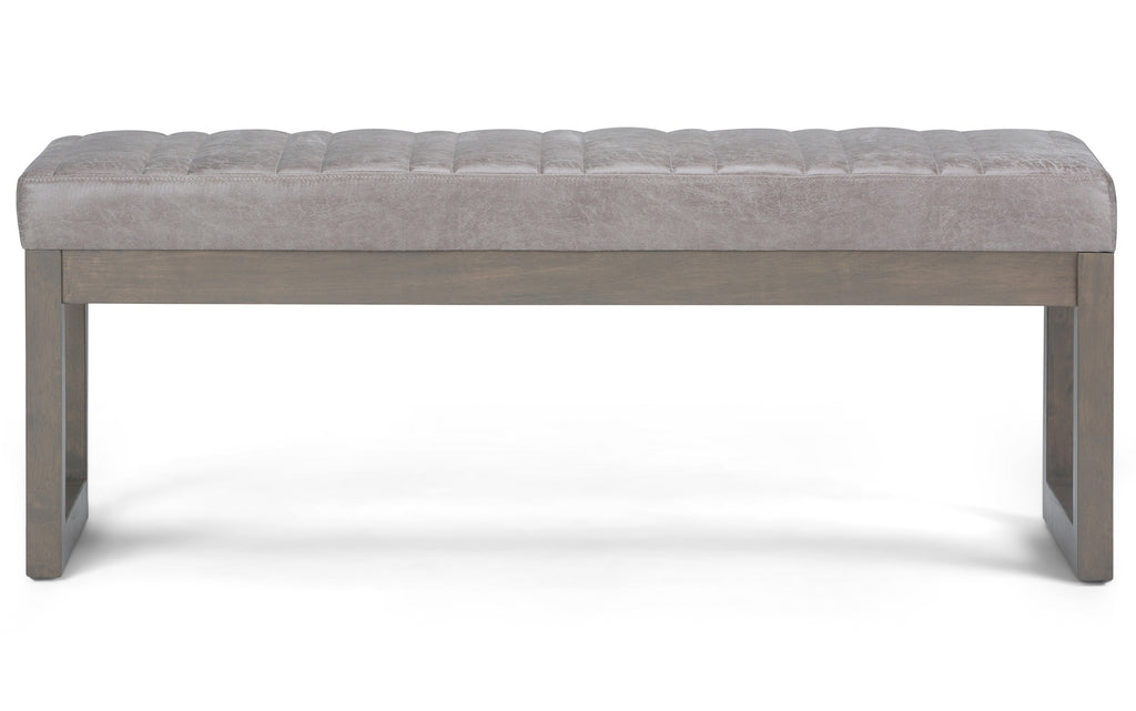Casey Ottoman Bench in Distressed Vegan Leather