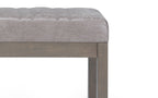 Casey Ottoman Bench in Distressed Vegan Leather