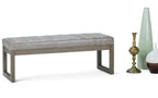 Casey Ottoman Bench in Distressed Vegan Leather