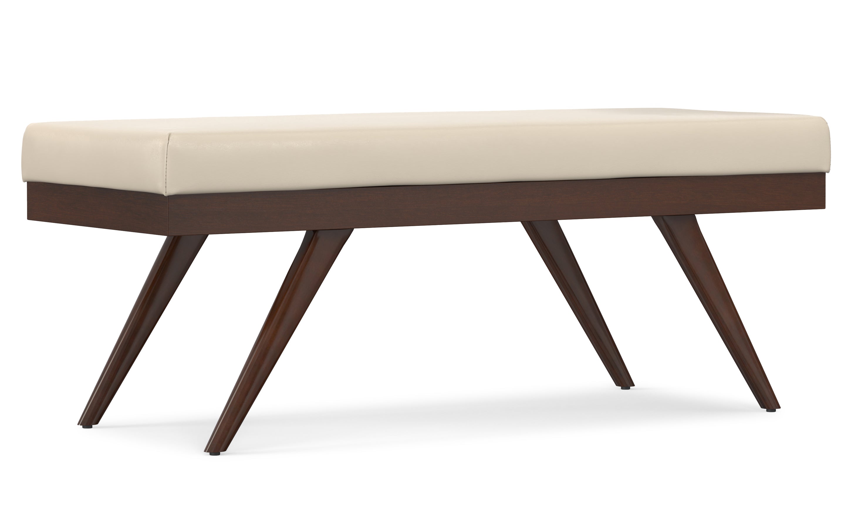 Chanelle Ottoman Bench in Distressed Vegan Leather