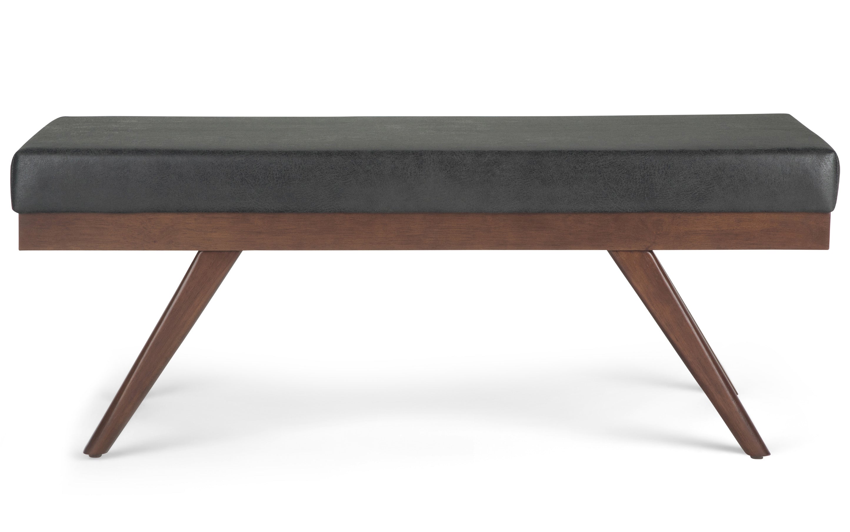 Chanelle Ottoman Bench in Distressed Vegan Leather