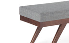 Chanelle Ottoman Bench in Tweed