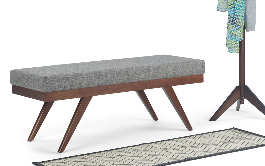 Chanelle Ottoman Bench in Tweed