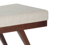 Chanelle Ottoman Bench in Tweed