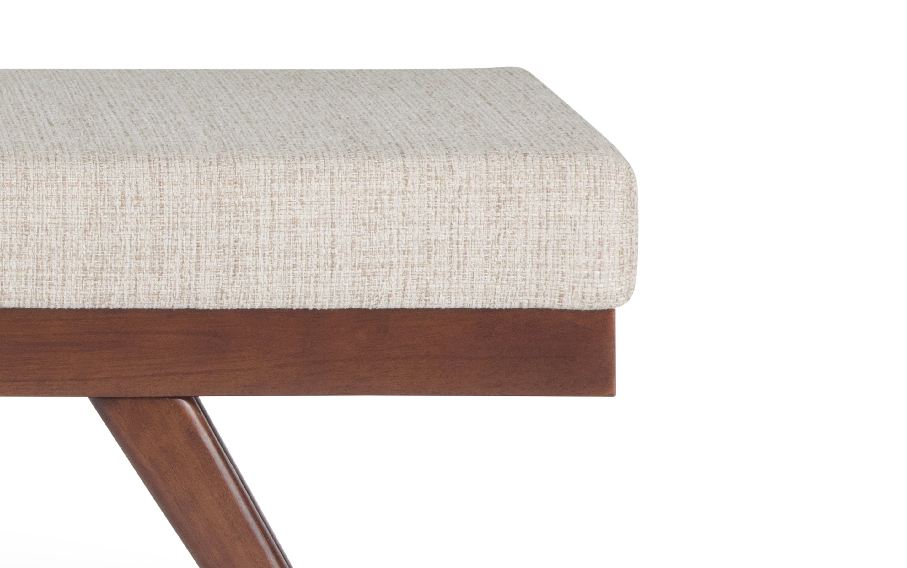 Chanelle Ottoman Bench in Tweed