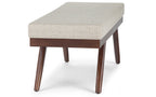 Chanelle Ottoman Bench in Tweed