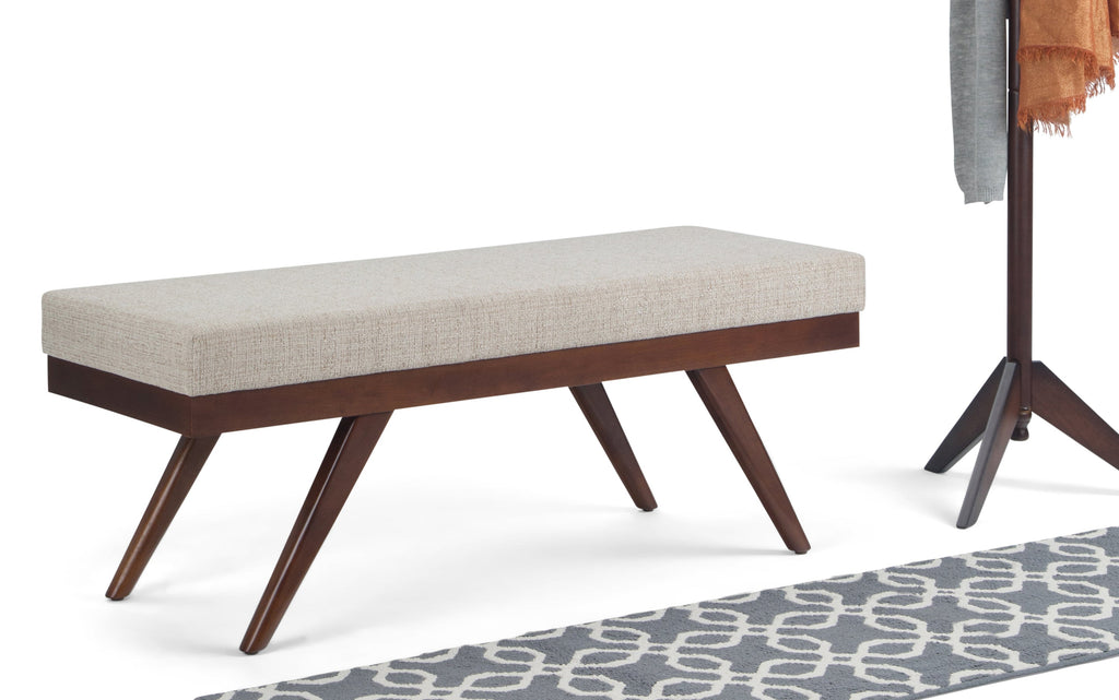 Chanelle Ottoman Bench in Tweed