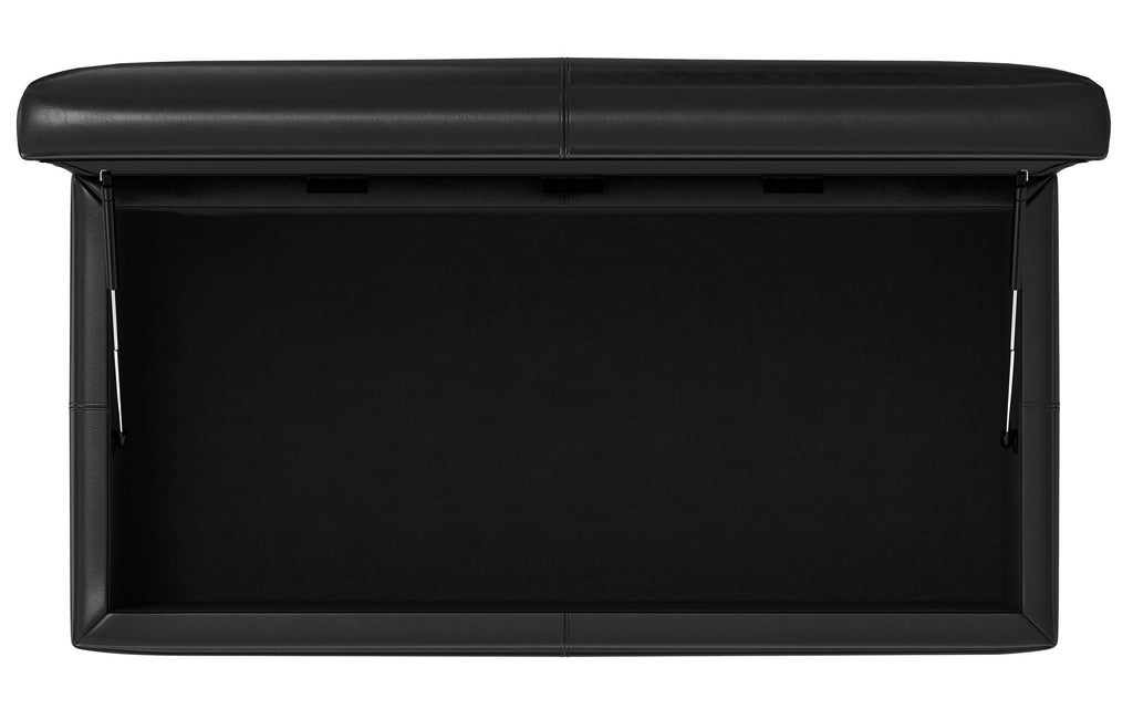 Gabbie Rectangular Storage Ottoman in Vegan Leather