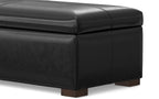 Gabbie Rectangular Storage Ottoman in Vegan Leather