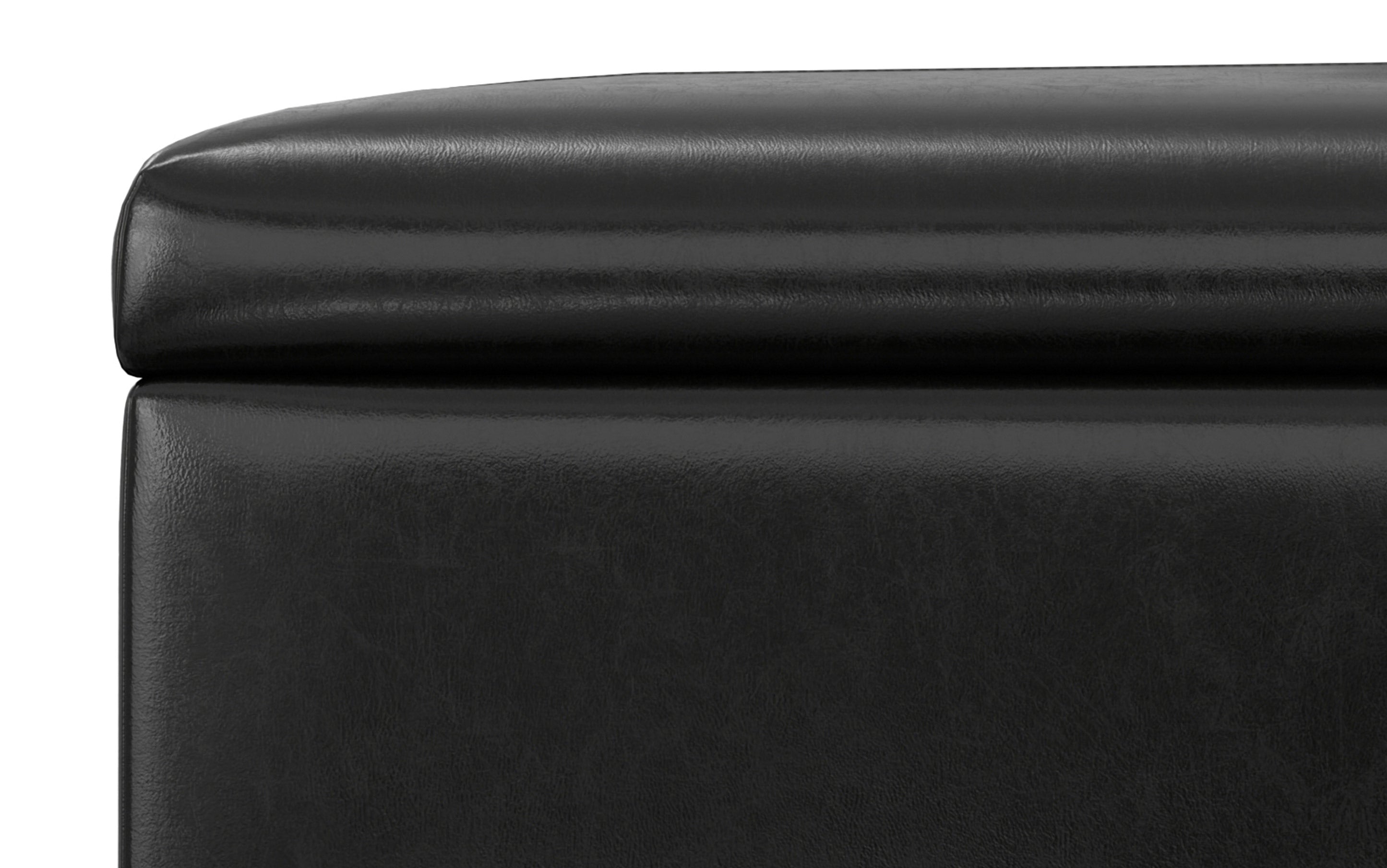 Gabbie Rectangular Storage Ottoman in Vegan Leather