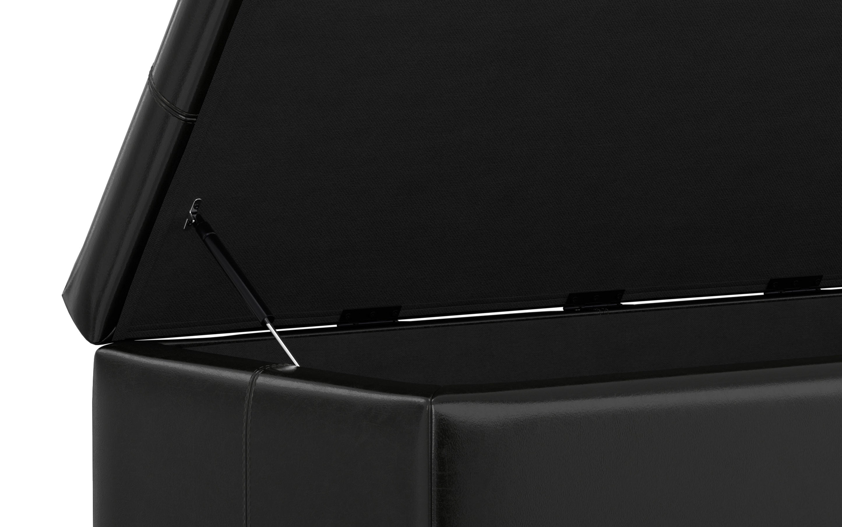 Gabbie Rectangular Storage Ottoman in Vegan Leather