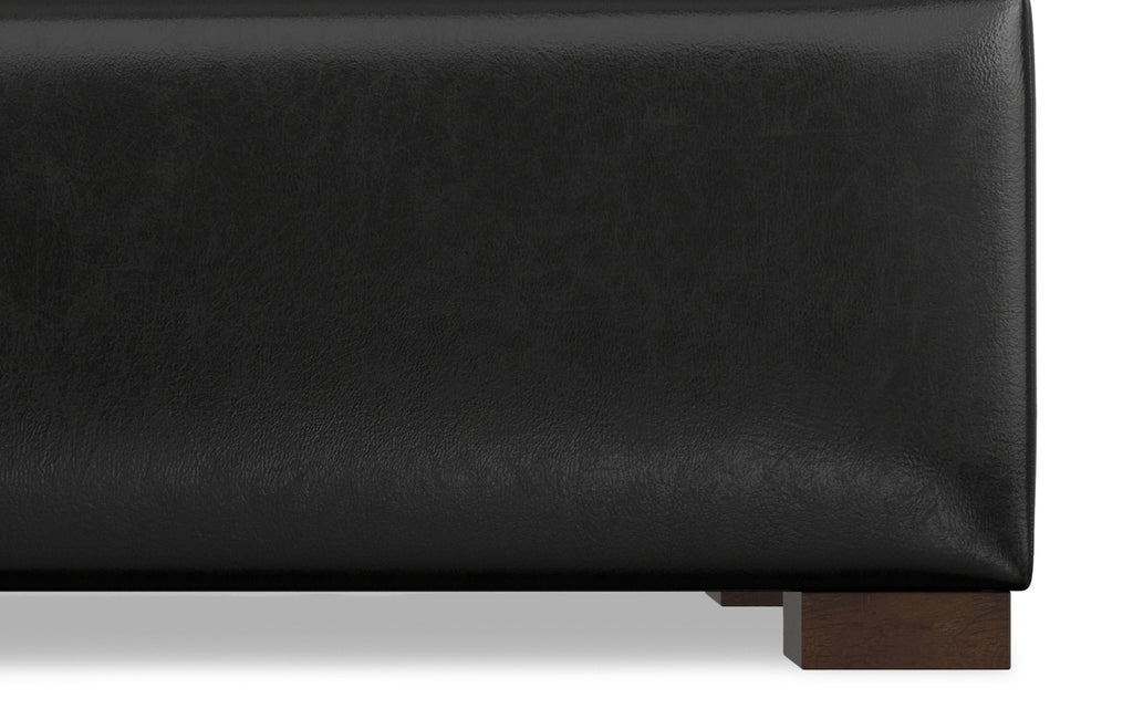 Gabbie Rectangular Storage Ottoman in Vegan Leather