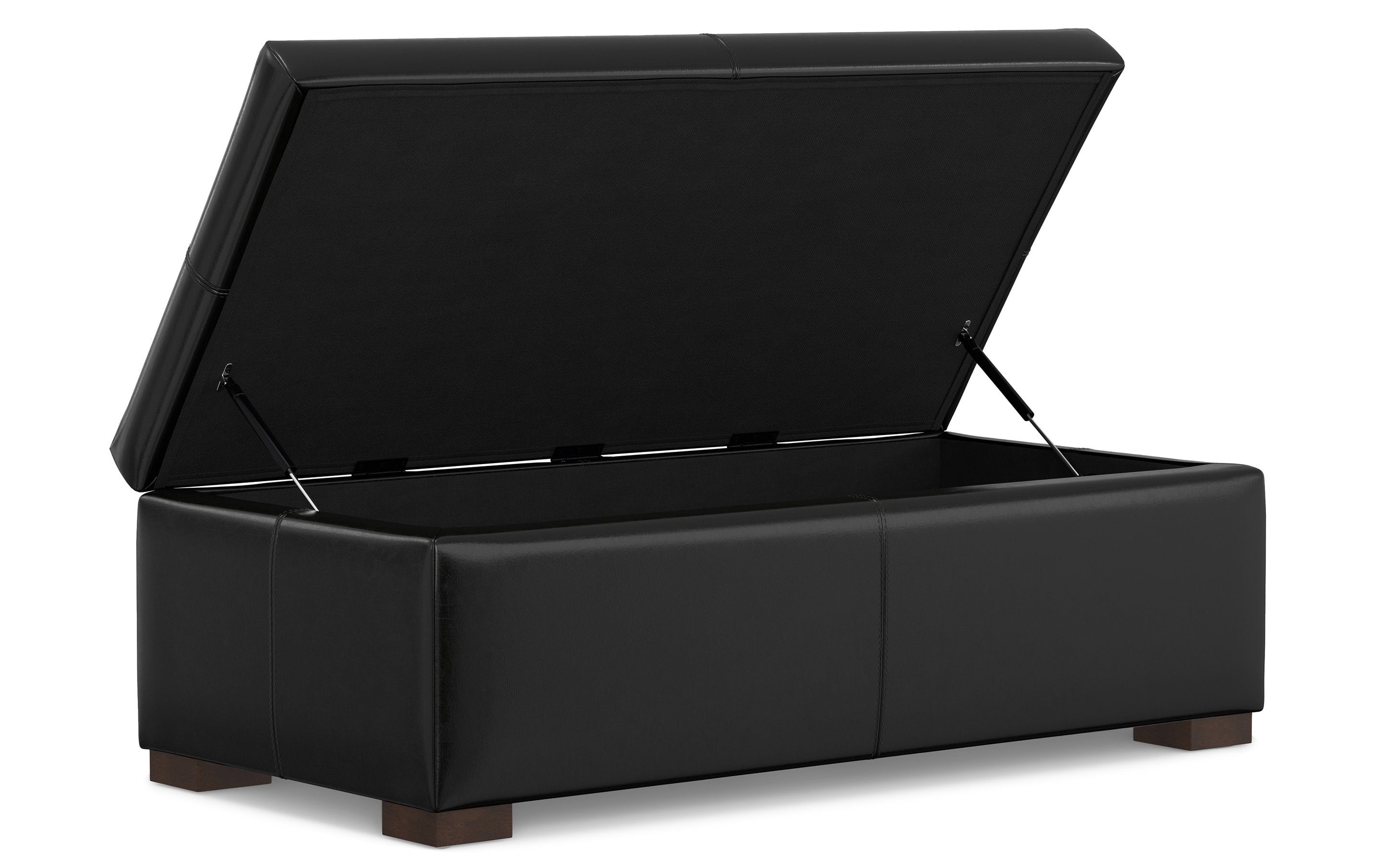Gabbie Rectangular Storage Ottoman in Vegan Leather