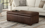 Gabbie Rectangular Storage Ottoman in Vegan Leather