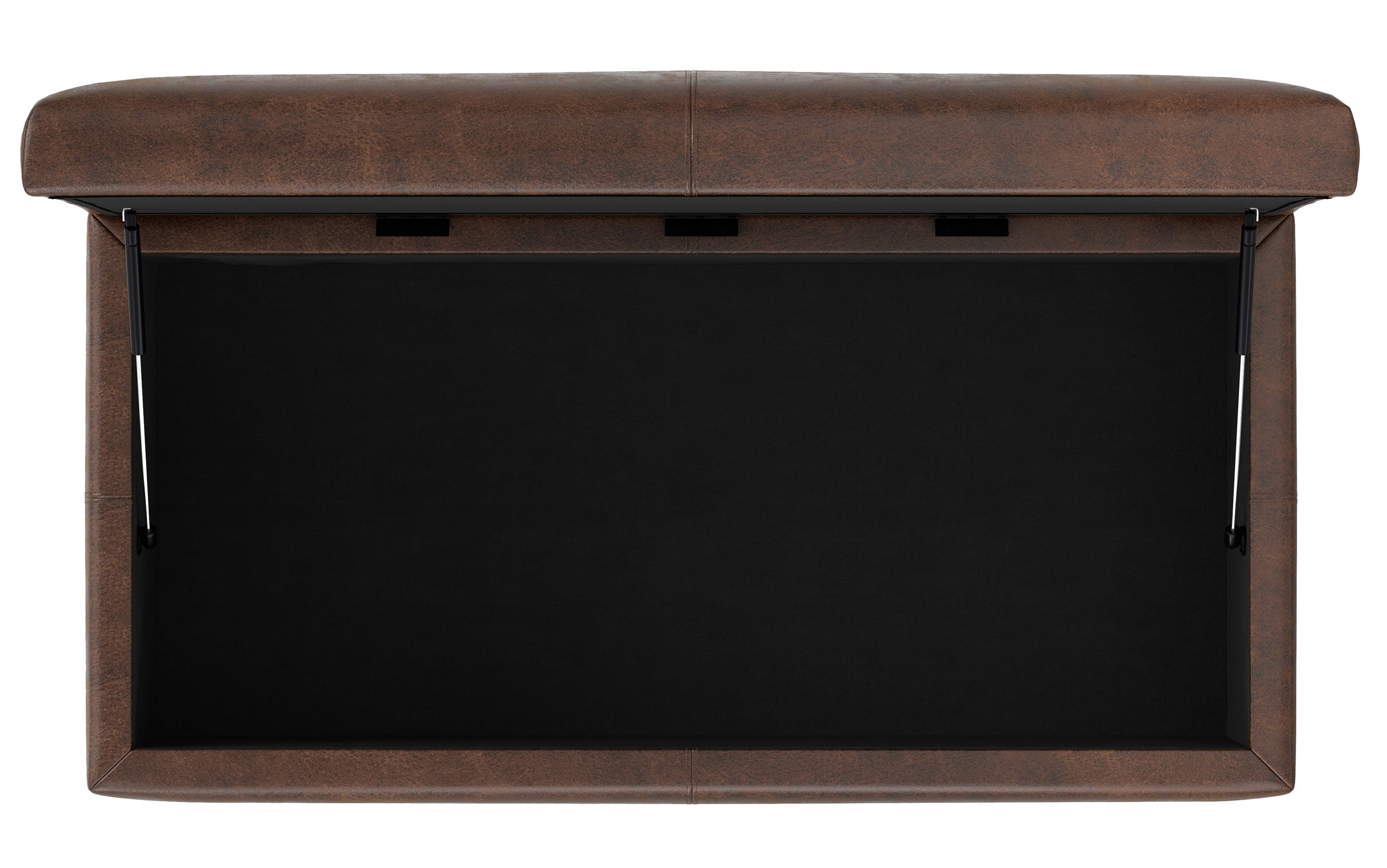Gabbie Rectangular Storage Ottoman in Vegan Leather