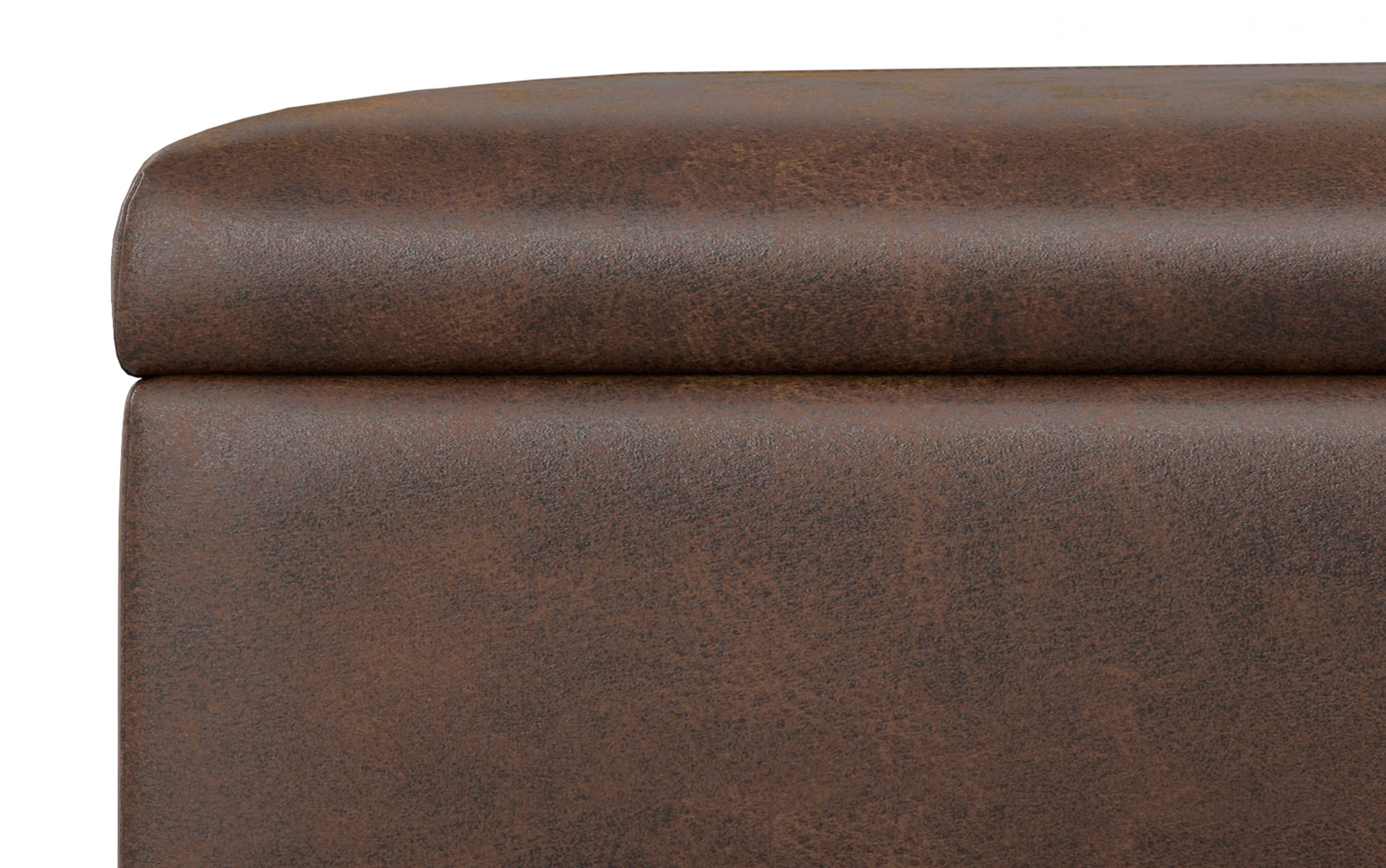 Gabbie Rectangular Storage Ottoman in Vegan Leather