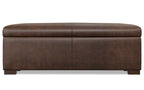 Gabbie Rectangular Storage Ottoman in Vegan Leather