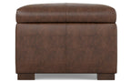 Gabbie Rectangular Storage Ottoman in Vegan Leather
