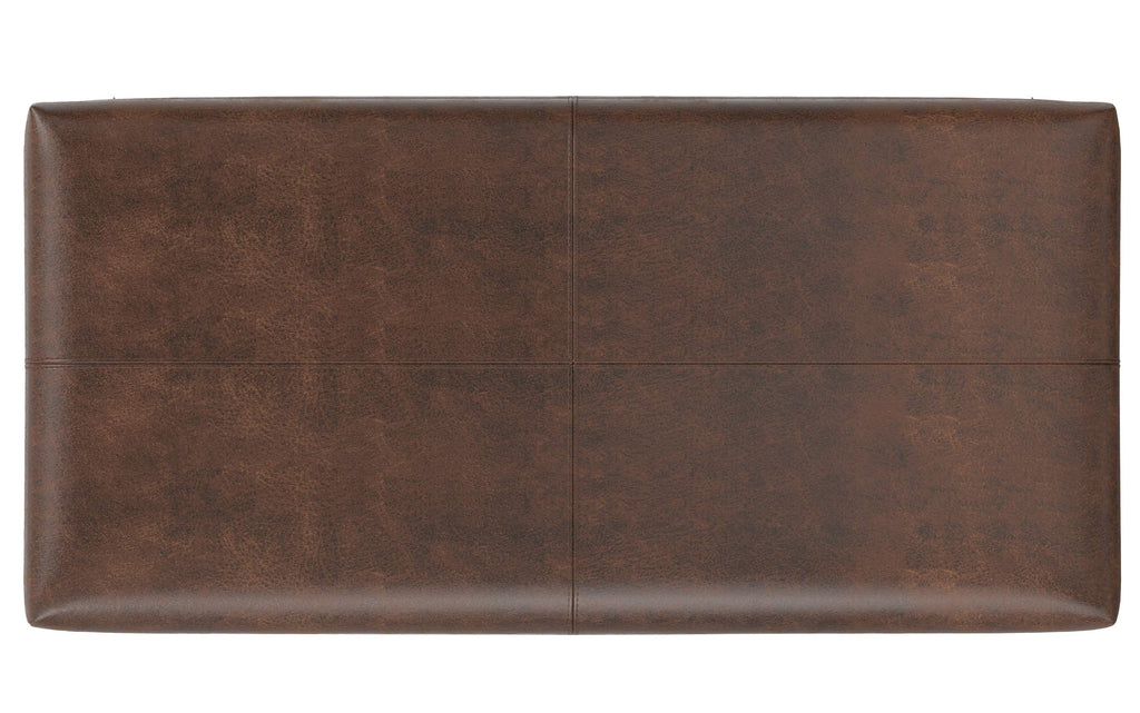 Gabbie Rectangular Storage Ottoman in Vegan Leather