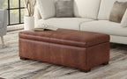 Gabbie Rectangular Storage Ottoman in Vegan Leather