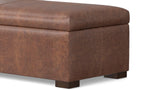 Gabbie Rectangular Storage Ottoman in Vegan Leather