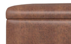 Gabbie Rectangular Storage Ottoman in Vegan Leather