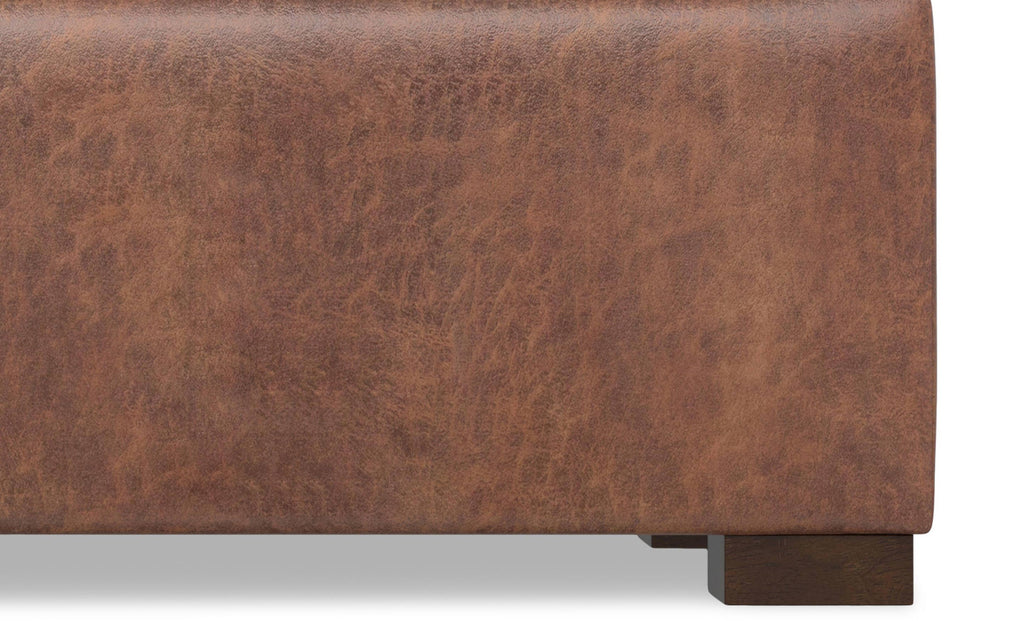 Gabbie Rectangular Storage Ottoman in Vegan Leather