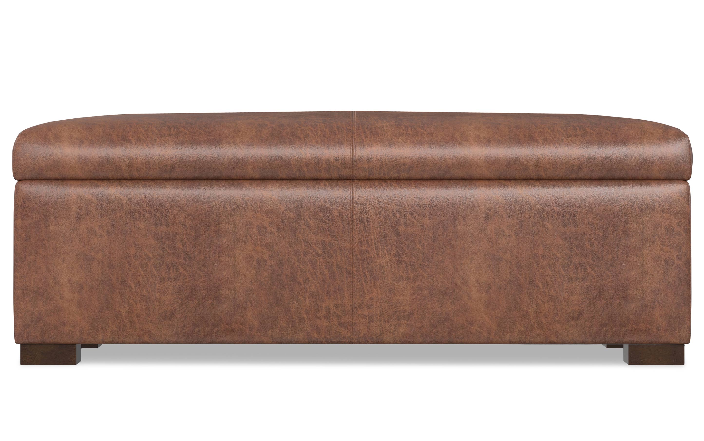 Gabbie Rectangular Storage Ottoman in Vegan Leather