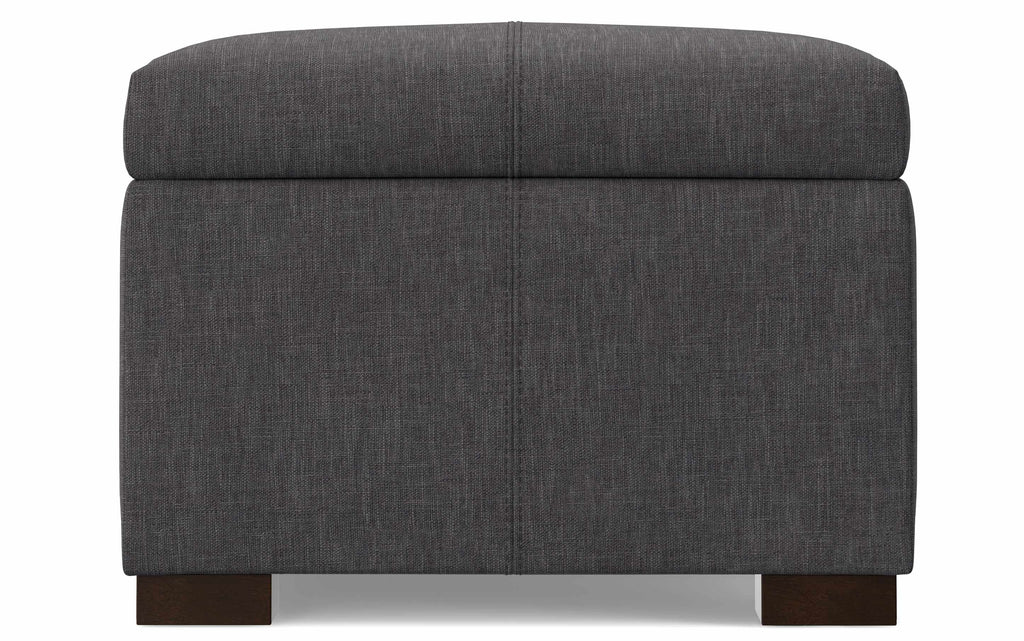 Gabbie Rectangular Storage Ottoman in Linen