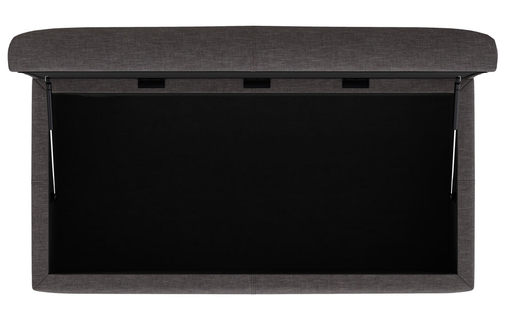 Gabbie Rectangular Storage Ottoman in Linen