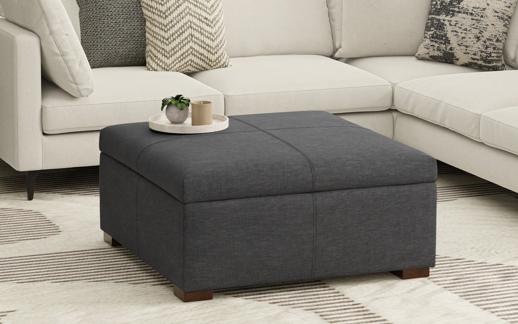 Gabbie Square Coffee Table Storage Ottoman