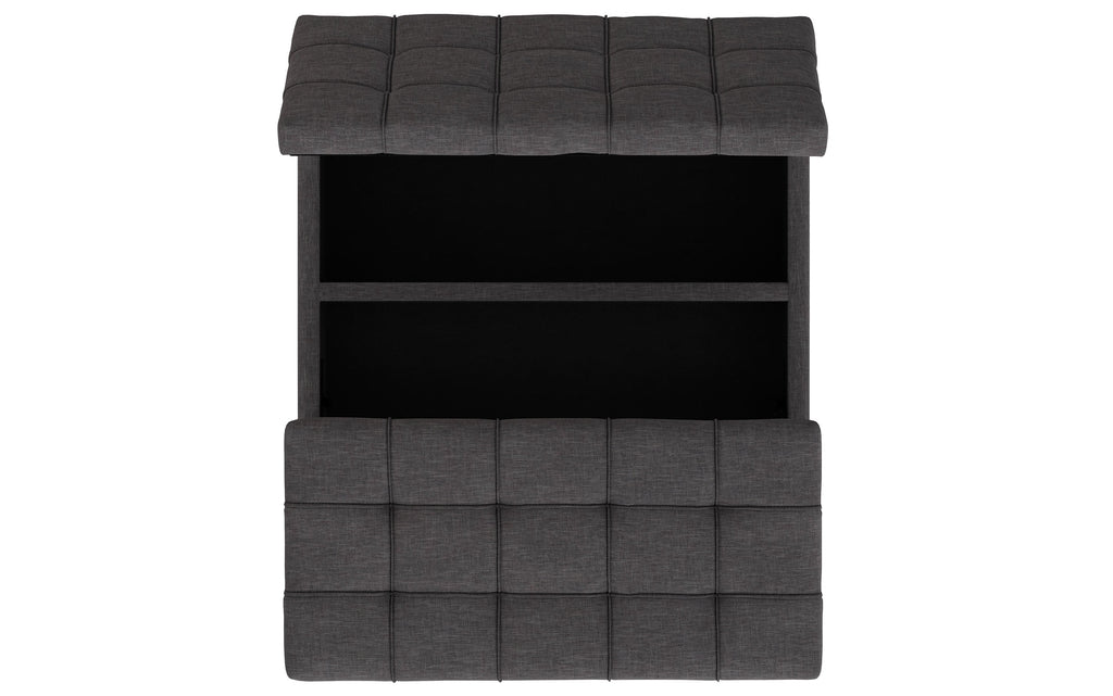Laura Lift Top Storage Ottoman in Linen