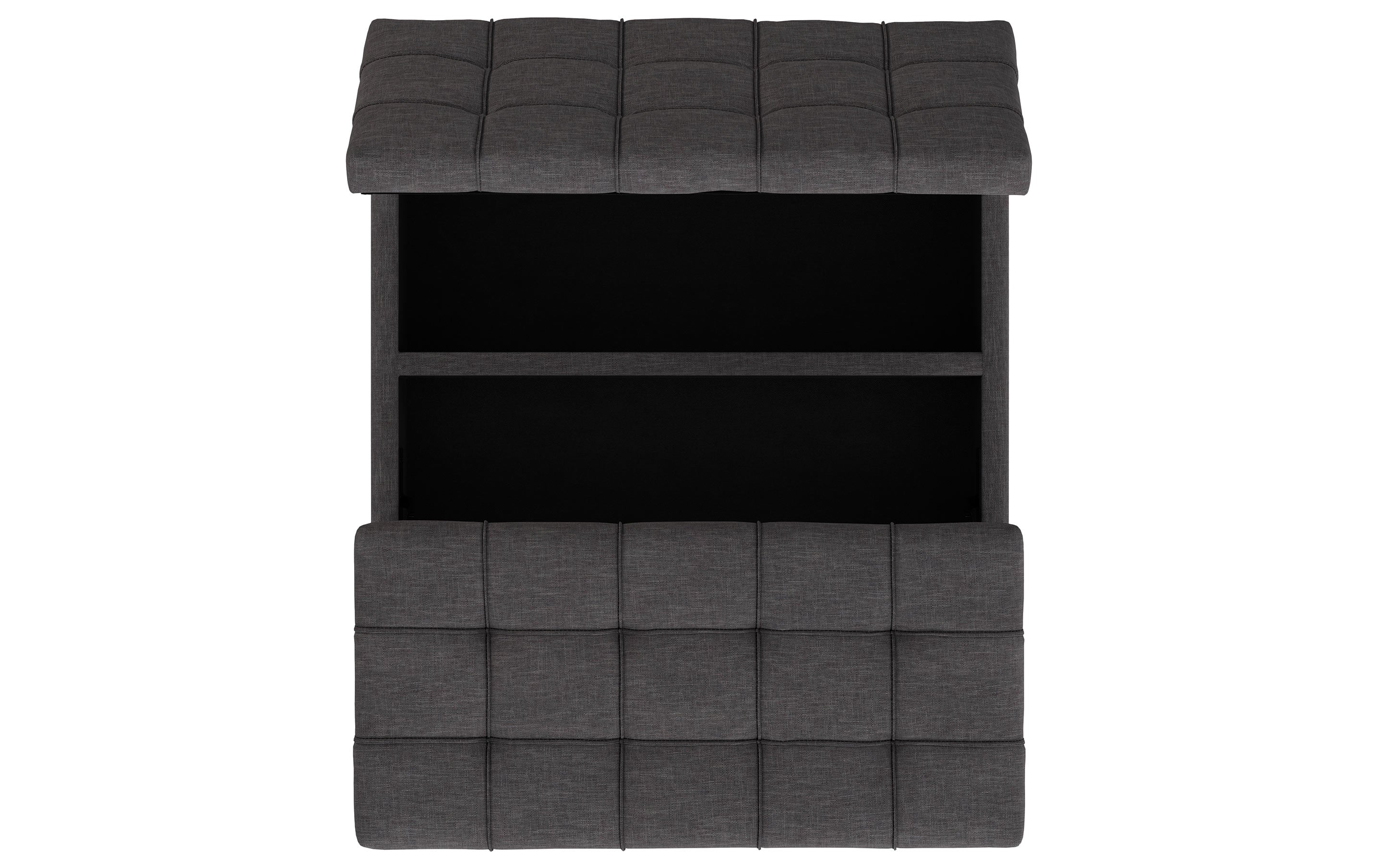Laura Lift Top Storage Ottoman in Linen