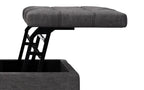 Laura Lift Top Storage Ottoman in Linen