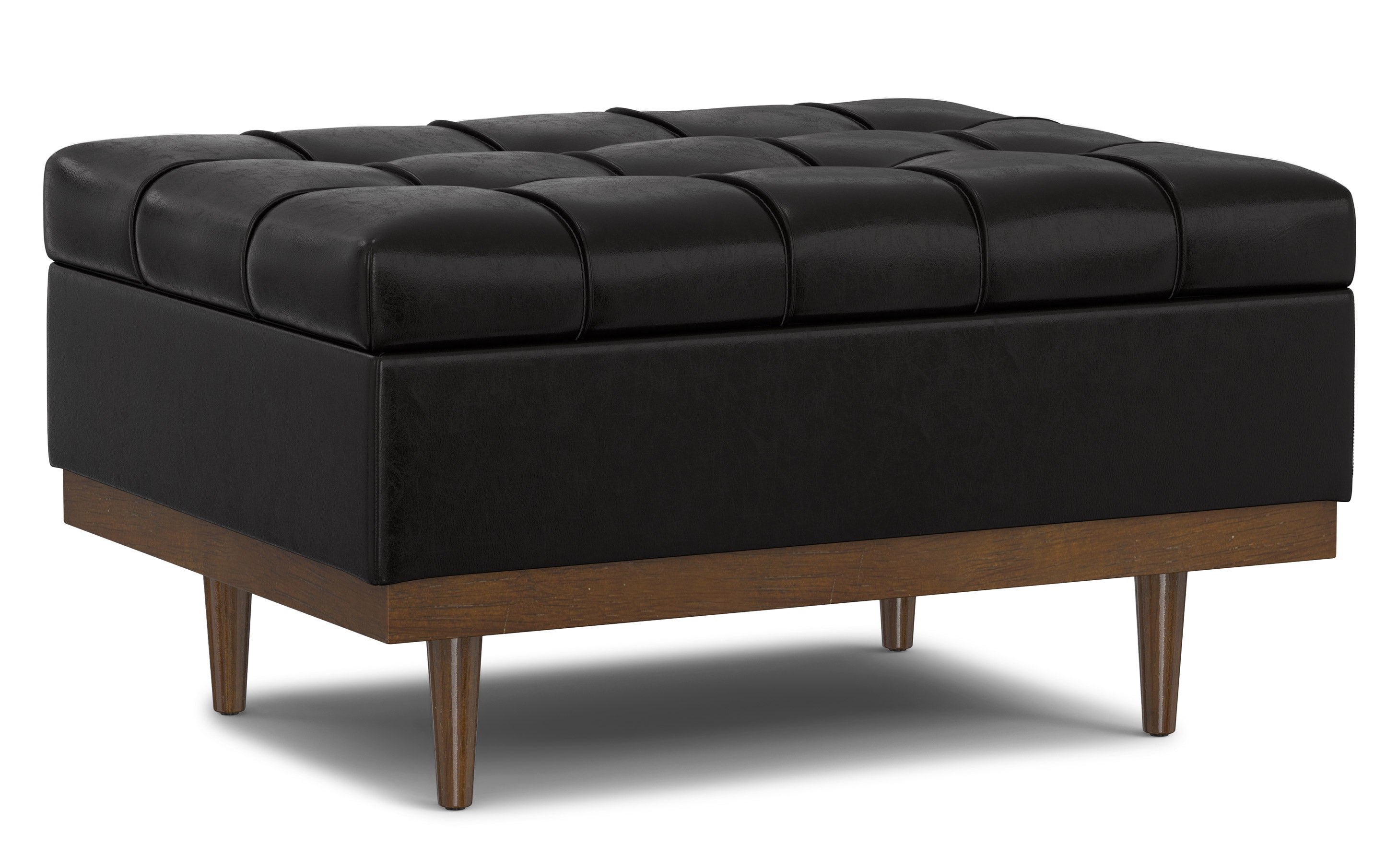 Mariah Coffee Table Storage Ottoman in Distressed Vegan Leather