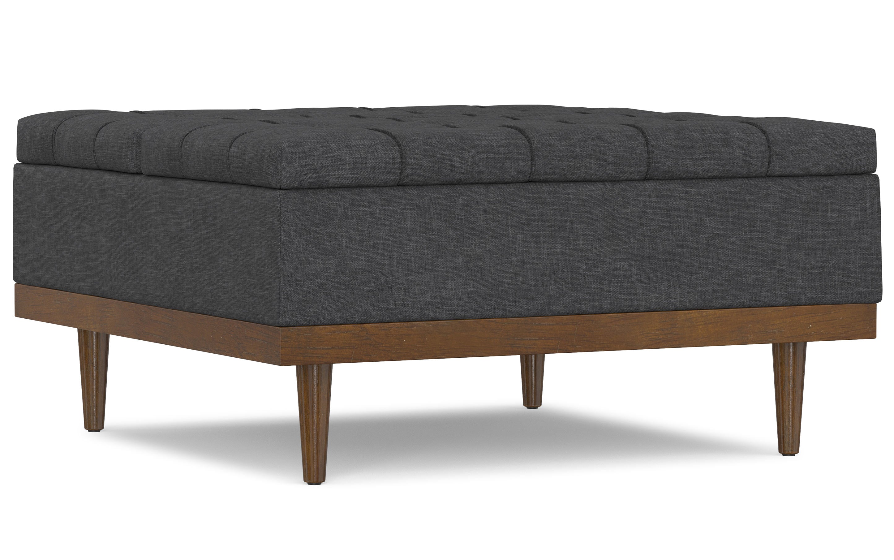 Mariah Lift Top Table Storage Ottoman in Linen