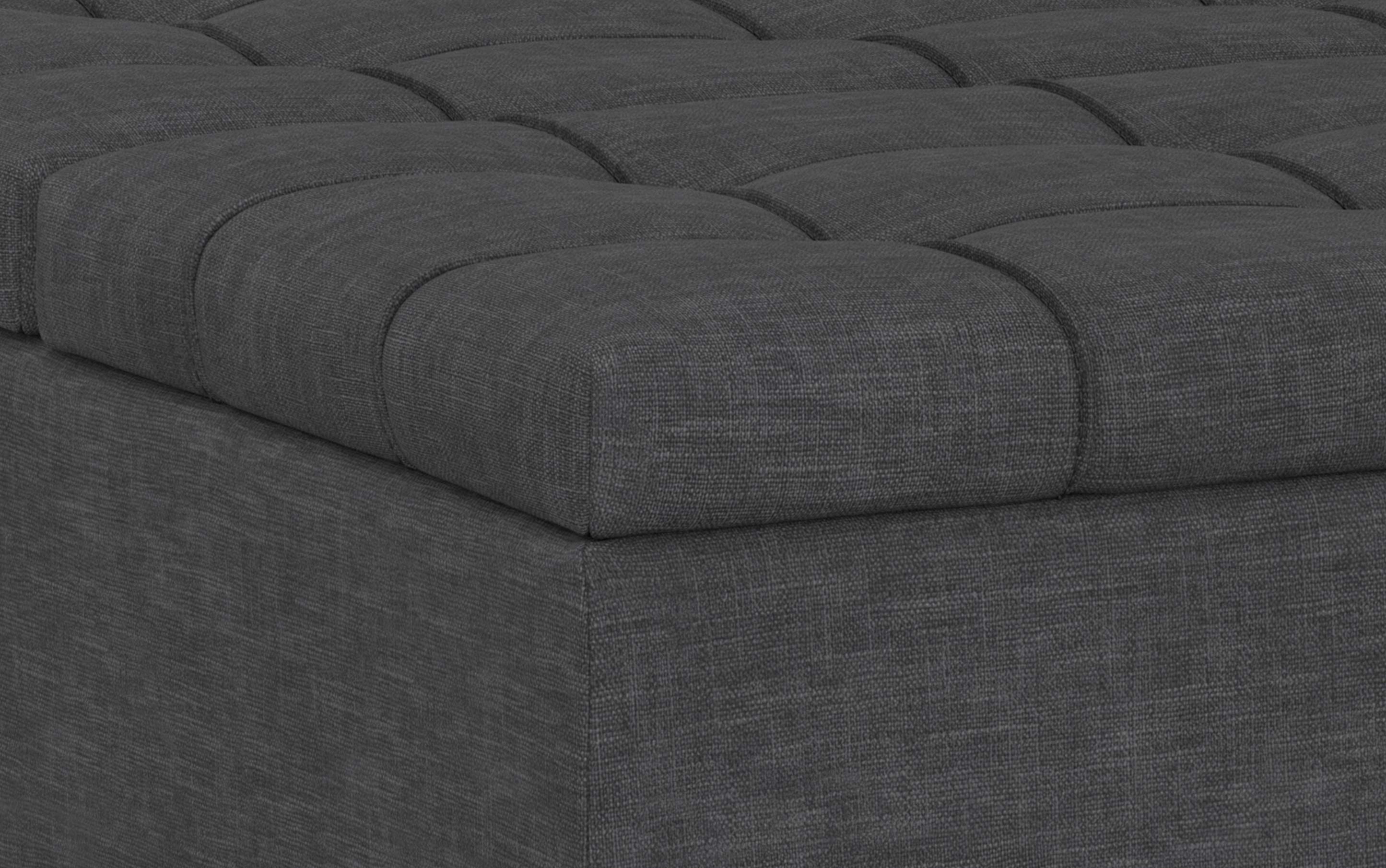 Mariah Lift Top Table Storage Ottoman in Linen