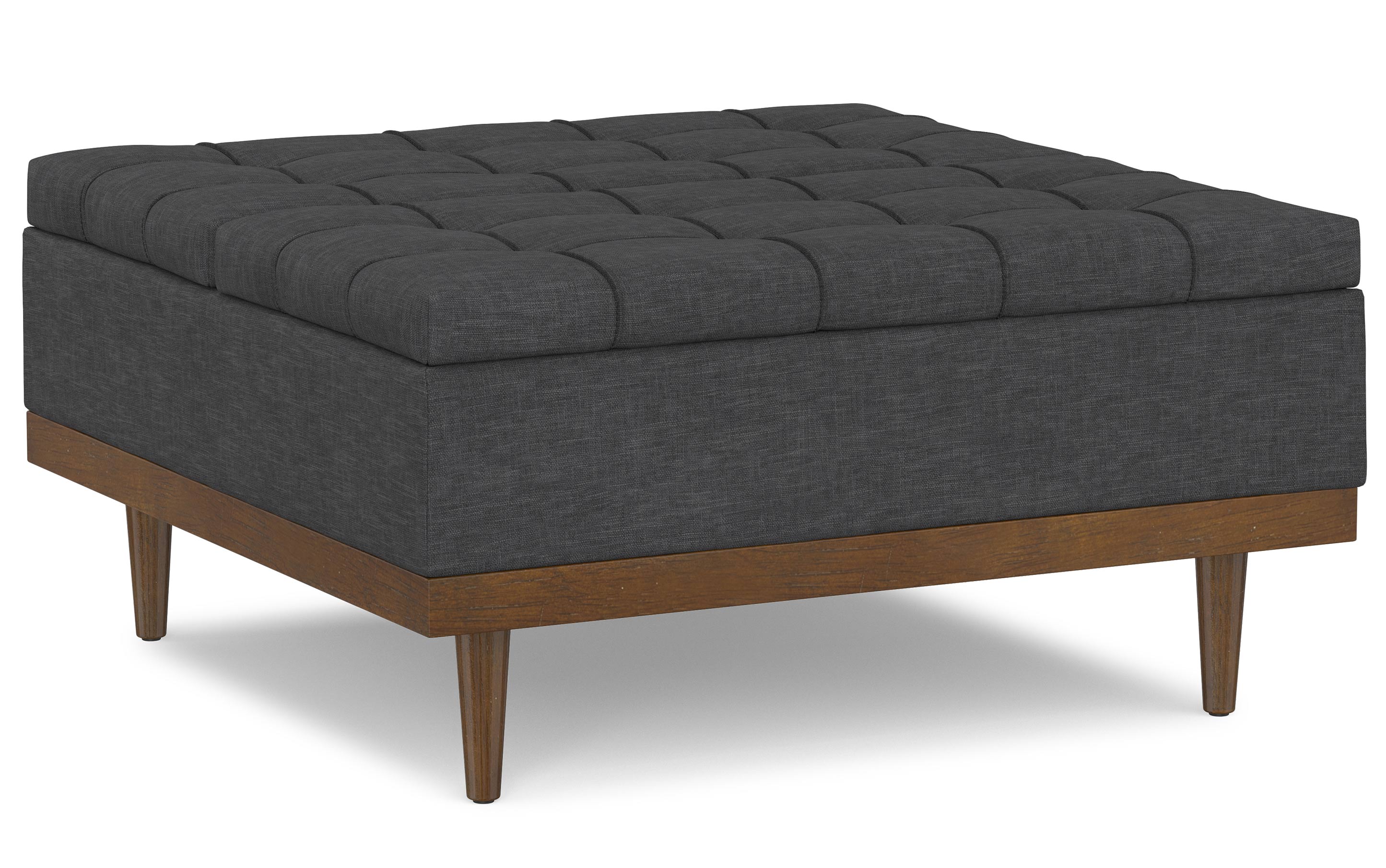 Mariah Lift Top Table Storage Ottoman in Linen