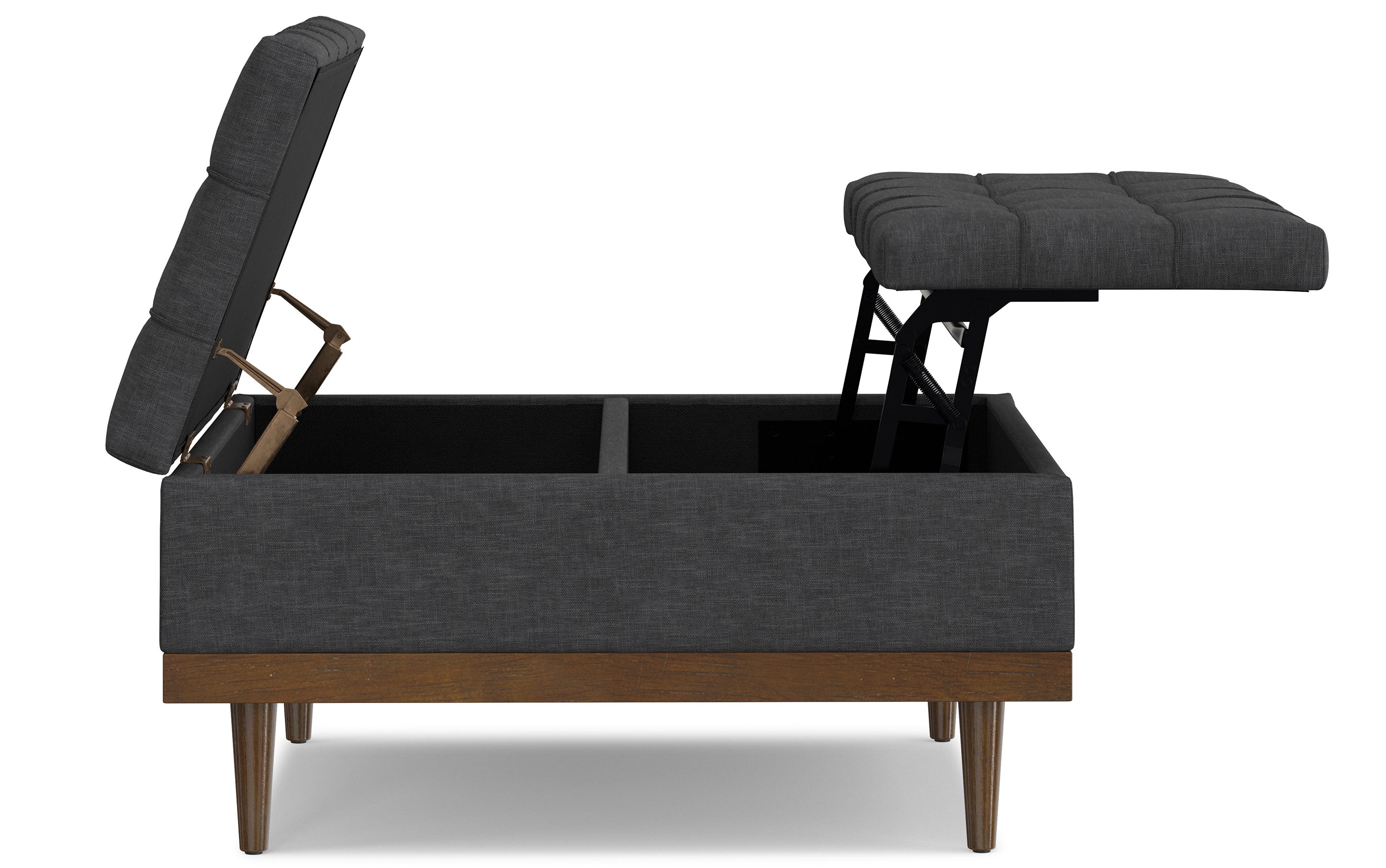 Mariah Lift Top Table Storage Ottoman in Linen