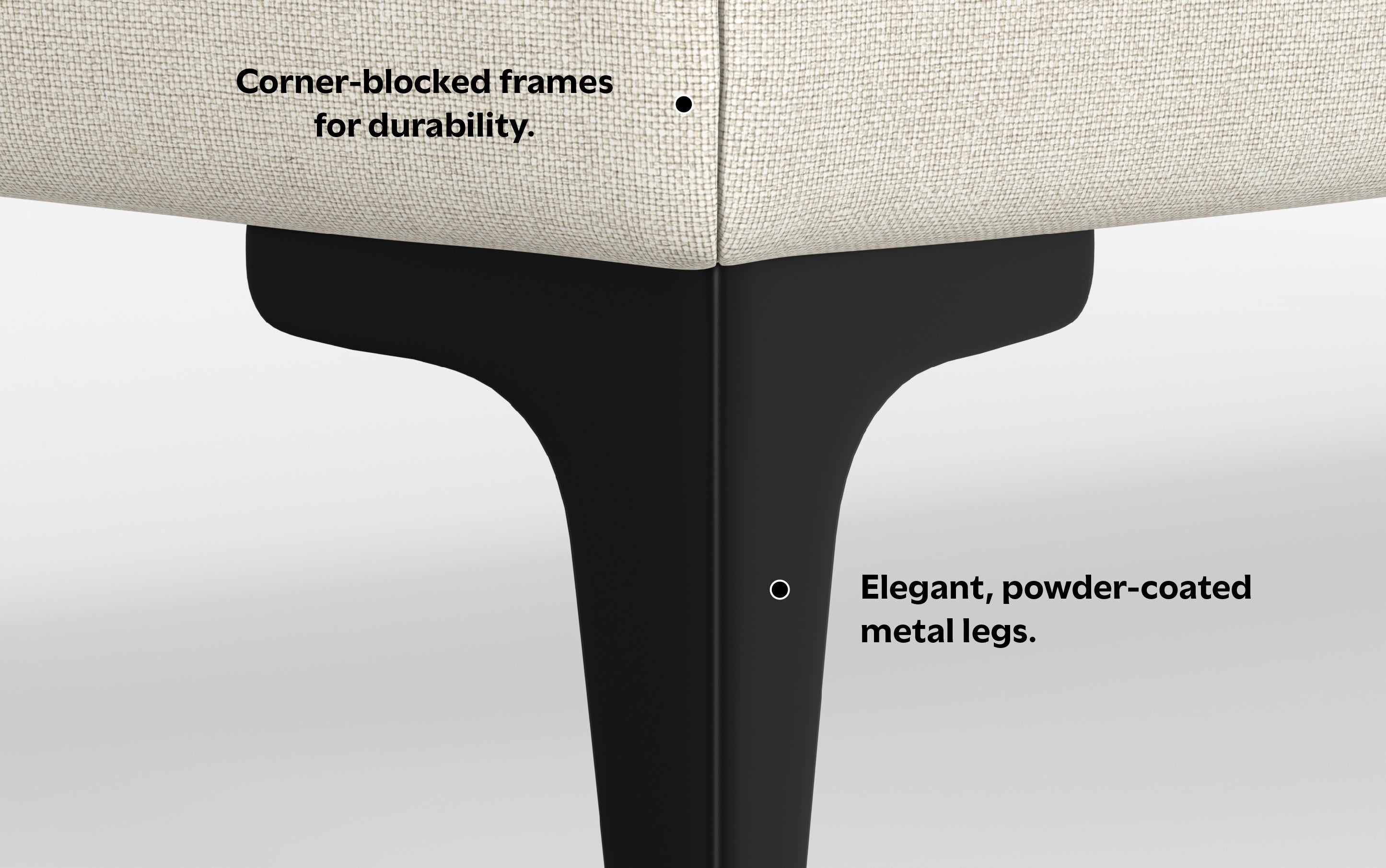 Ava Mid Century Ottoman