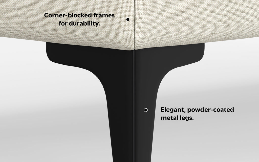 Ava Mid Century Ottoman Bench