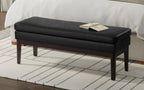 Carlson Ottoman Bench in Distressed Vegan Leather