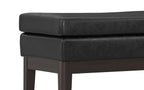 Carlson Ottoman Bench in Distressed Vegan Leather