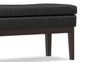 Carlson Ottoman Bench in Distressed Vegan Leather