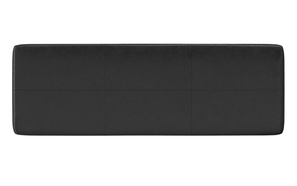 Carlson Ottoman Bench in Distressed Vegan Leather