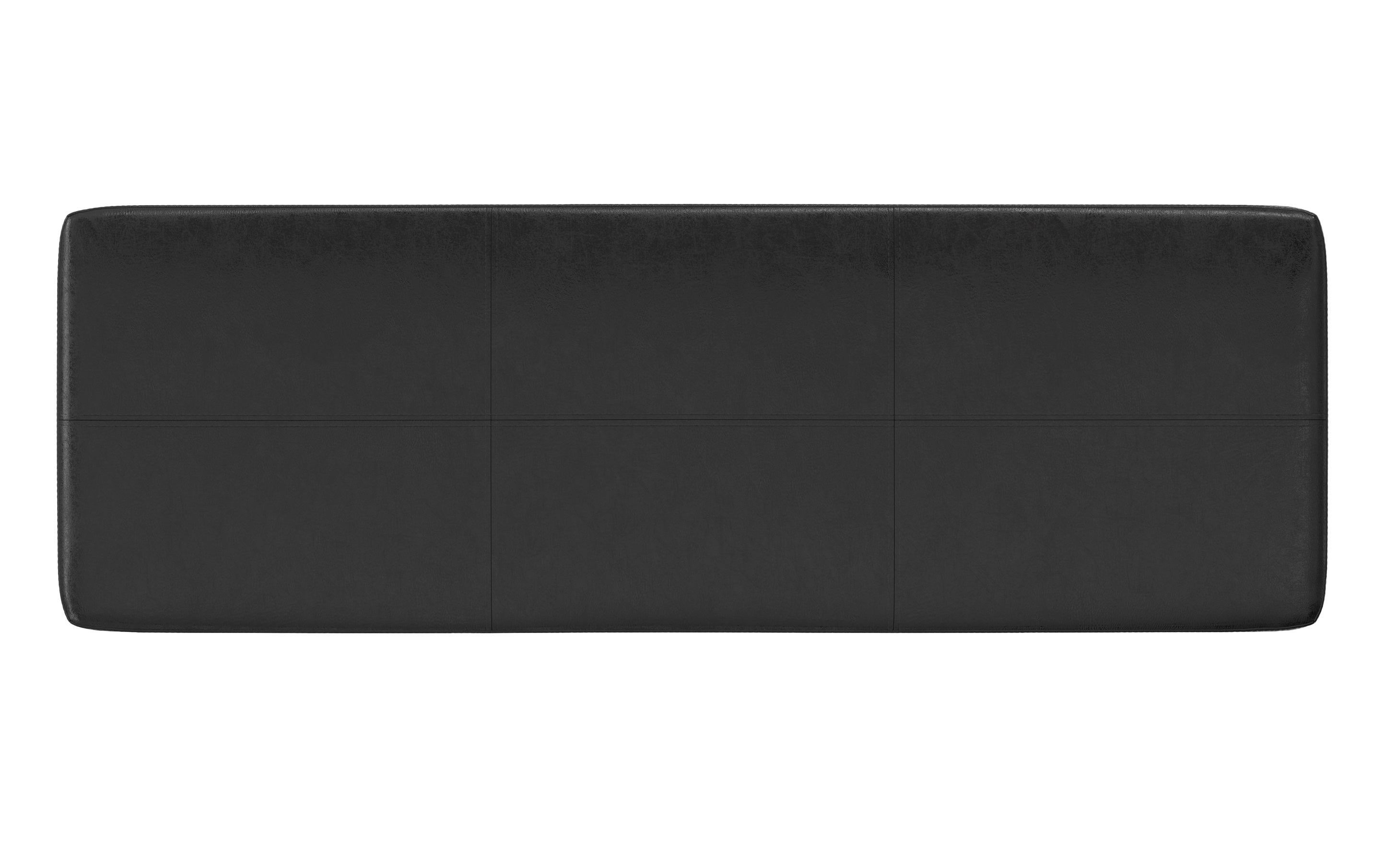 Carlson Ottoman Bench in Distressed Vegan Leather