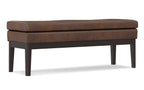 Carlson Ottoman Bench in Distressed Vegan Leather