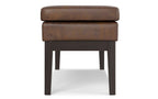 Carlson Ottoman Bench in Distressed Vegan Leather
