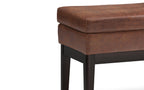 Carlson Ottoman Bench in Distressed Saddle Brown